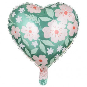 Balão Coração Flores 45cm